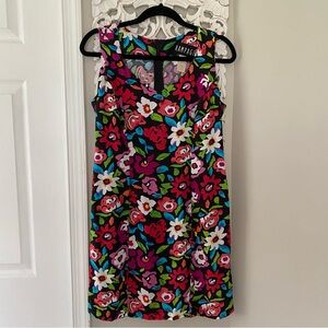 Rampage Vintage Silk Floral Vneck Mini Dress 90's Colorful Y2K Size 9